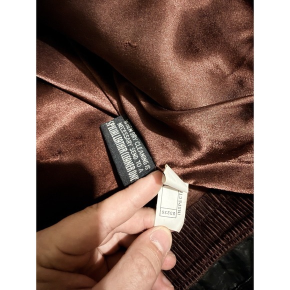 Mens Leather Wilson Brown Full Zip Classic Casual Bomber Jacket, Size M - Picture 8 of 10